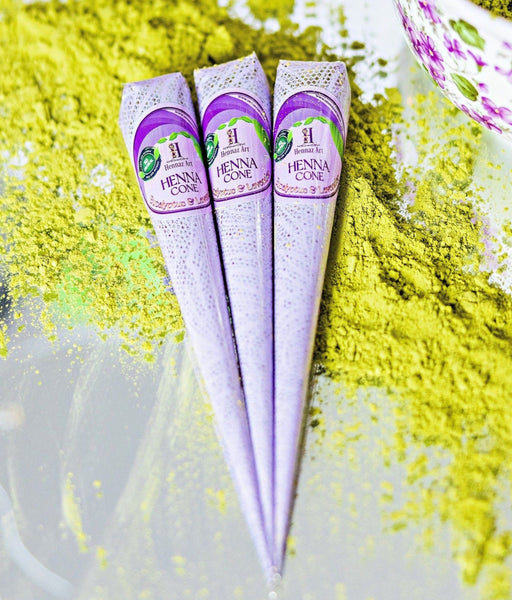 3 Henna Cones Eucalyptus and Lavender