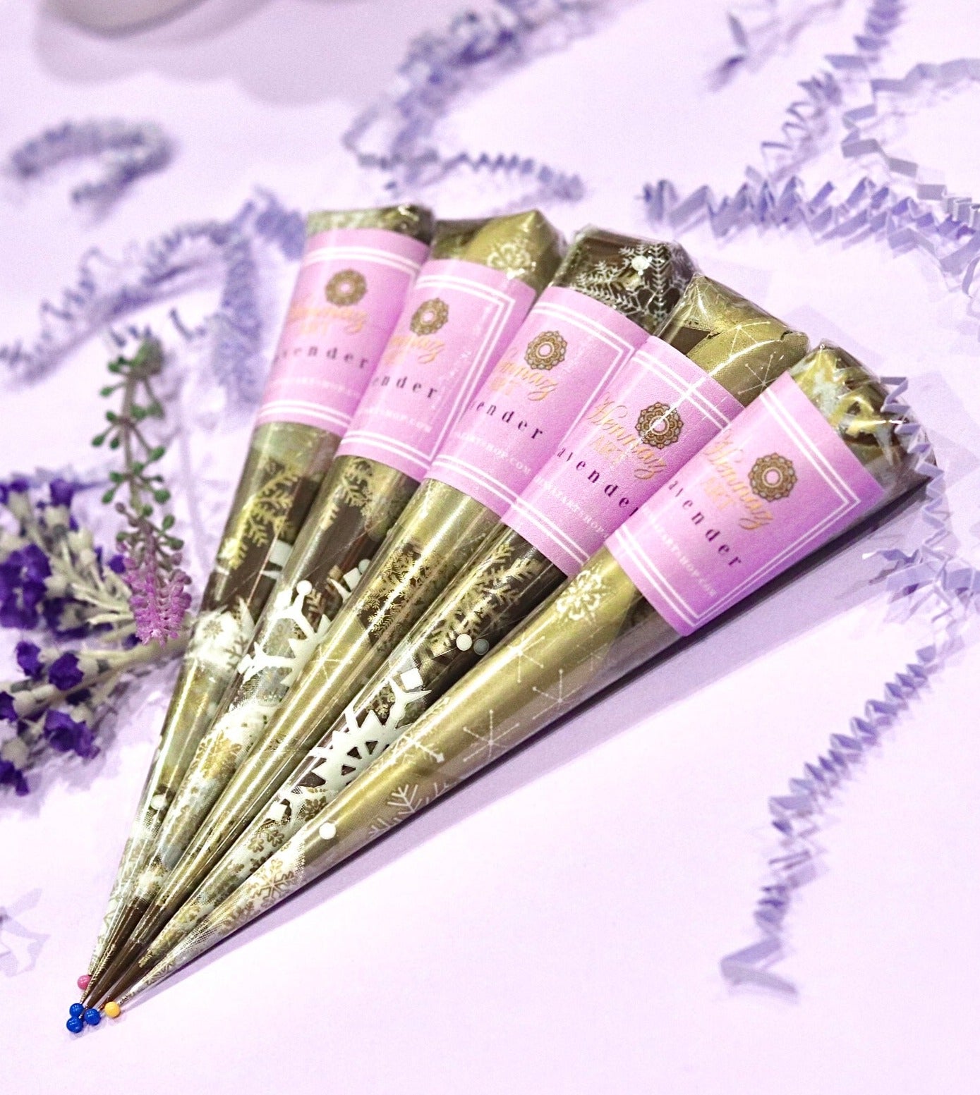 5 Henna Cones (Lavender)